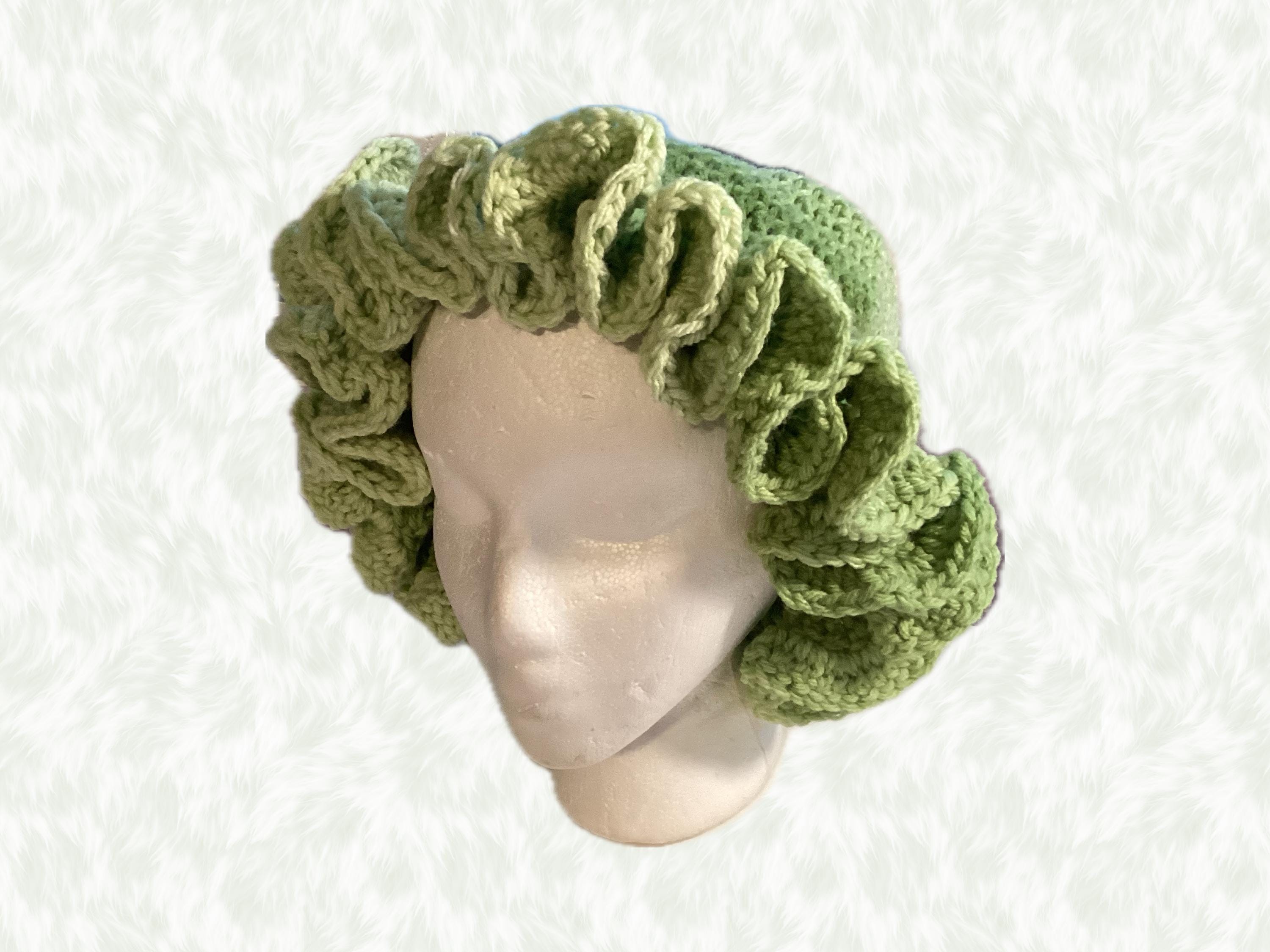 Ombre Green Ruffle Hat - Unique, Colorful Bucket Hat