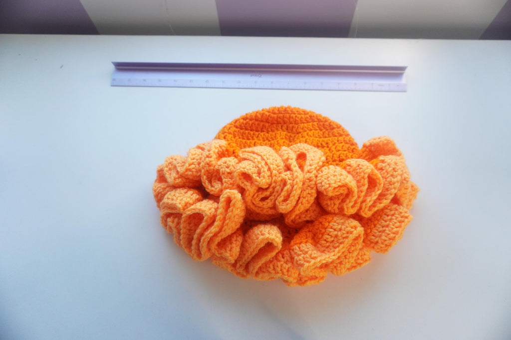 Ombre Orange Ruffle Hat - Colorful and Unique Bucket Hat