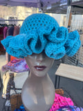 Bright Blue Ombre Ruffle Hat - Colorful and Unique Bucket Hat