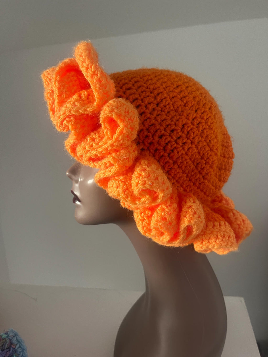 Ombre Orange Ruffle Hat - Colorful and Unique Bucket Hat