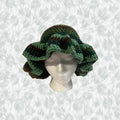 Camo Colored Wavy Ruffle Hat