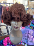 Deep Brown Ruffle Hat - Unique, Neutral Bucket Hat