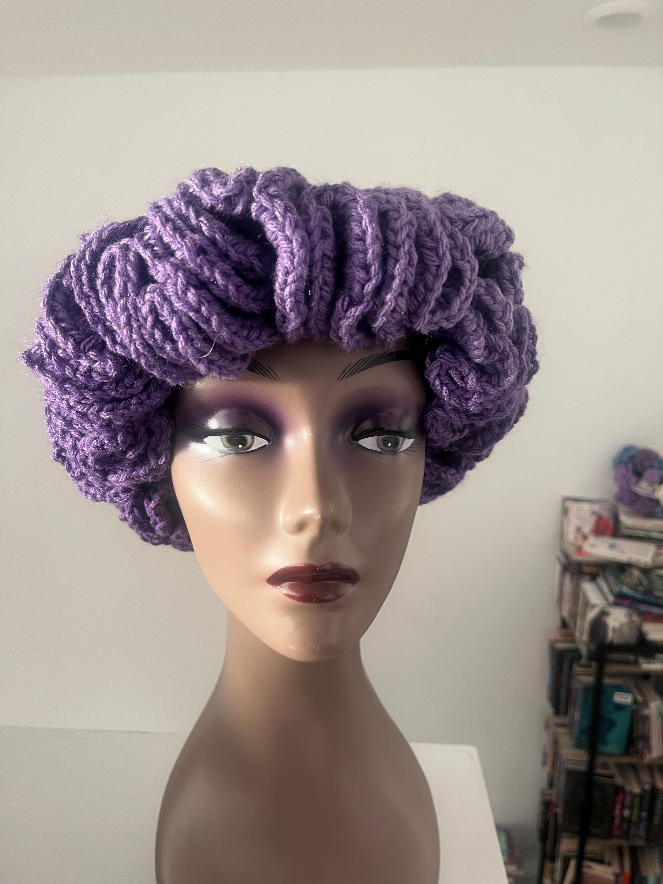 Multi Purple Toned Ruffle Hat - Unique, Colorful Bucket Hat