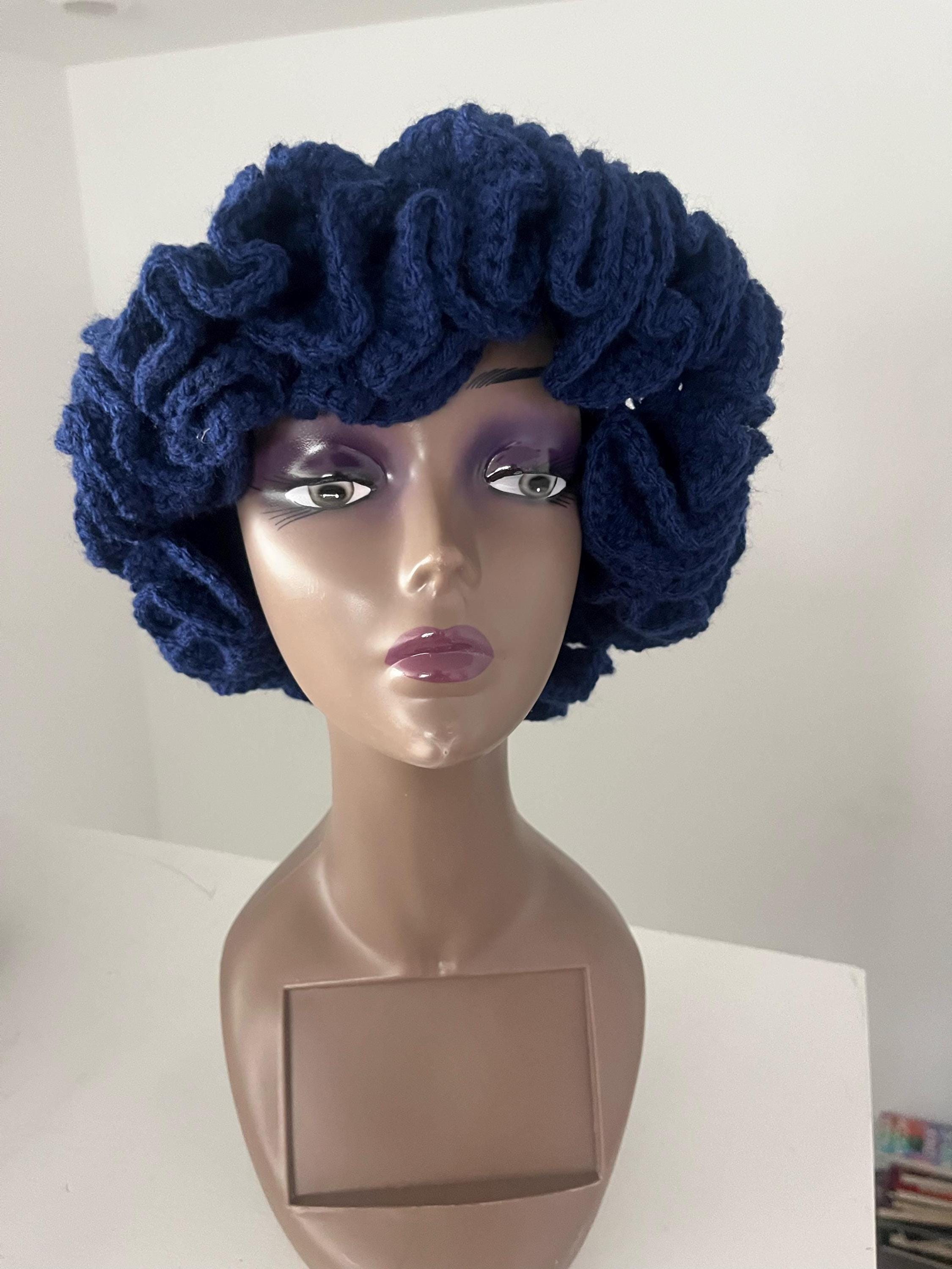 Bold Royal Blue Ruffle Hat - Unique, Colorful Bucket Hat