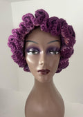 Multi Colored Pink and Purple Hat with Burgundy Trim - Unique, Colorful Bucket Hat