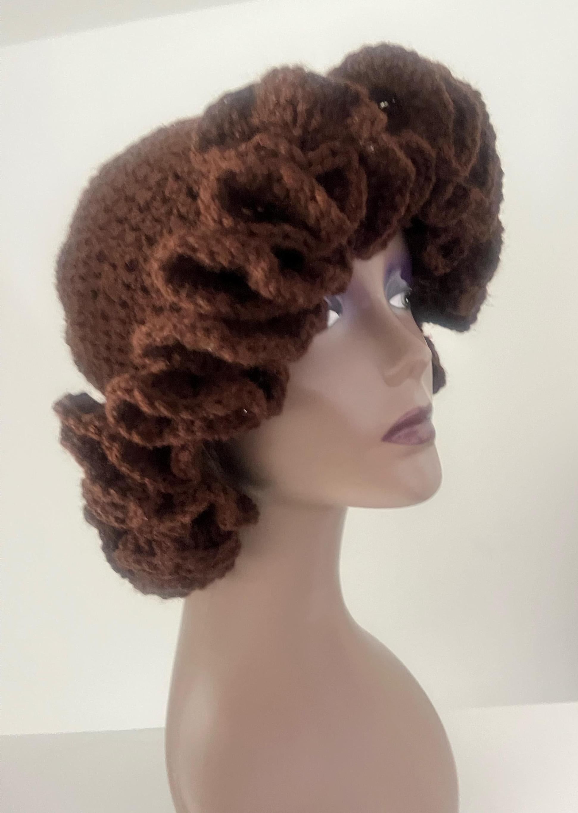 Deep Brown Ruffle Hat - Unique, Neutral Bucket Hat