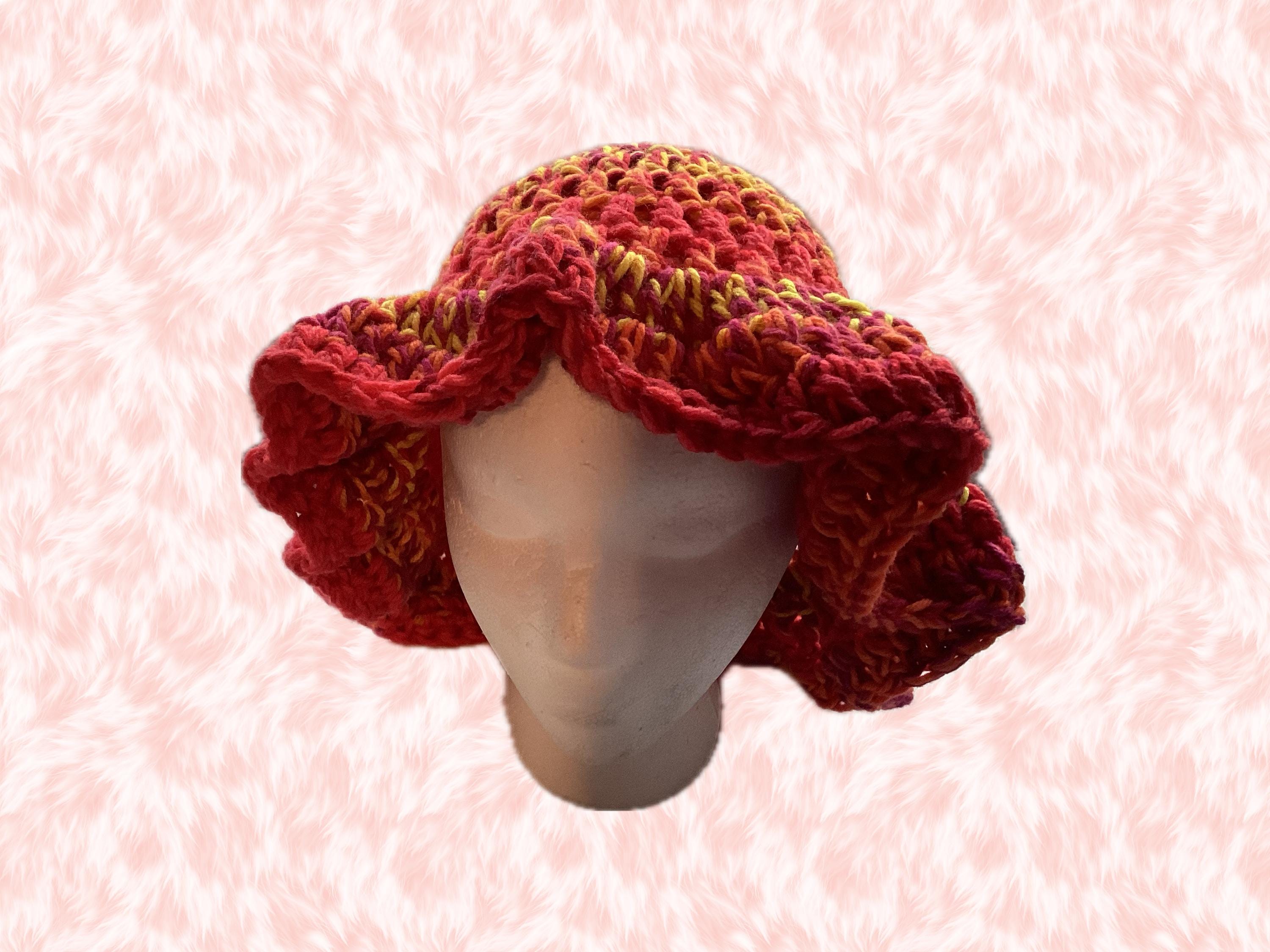 Sunset Colored Ruffle Hat - Unique, Colorful Bucket Hat