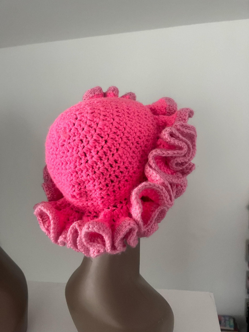 Ombre Pink Ruffle Hat- Colorful and Unique Bucket Hat