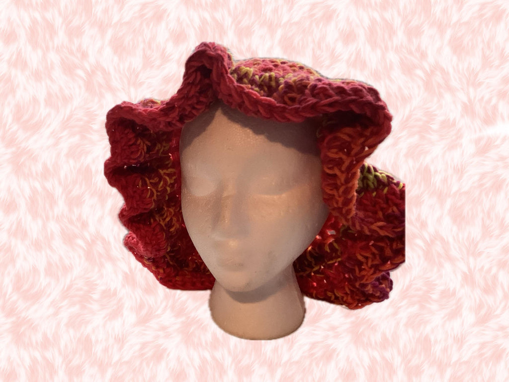 Sunset Colored Ruffle Hat - Unique, Colorful Bucket Hat