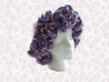 Handmade Satin-Lined Ruffle Bucket Hat – Pink Purple Ombre